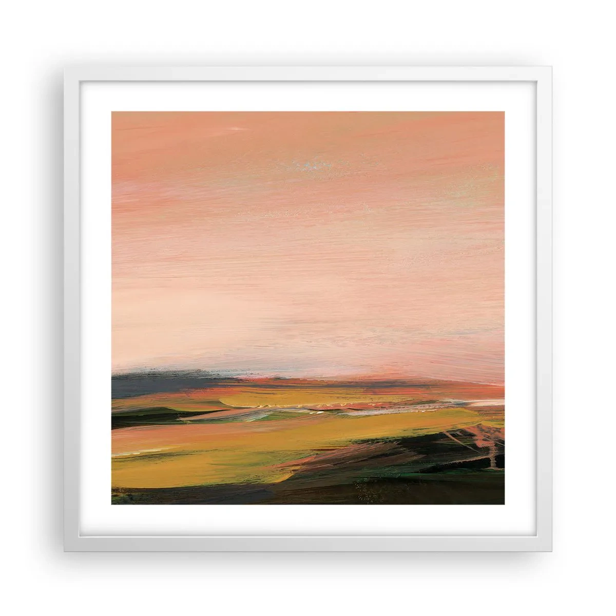 Poster in een witte lijst - In roze tinten - 50x50 cm