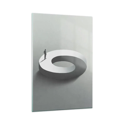 Schilderen op glas - En wees hier slim - 80x120 cm