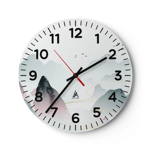 Wandklok - Klok - Over de toppen - 30x30 cm