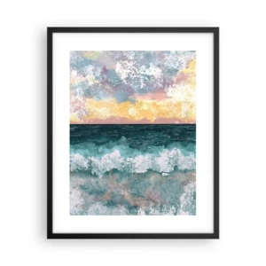 Poster in een zwarte lijst - Water, licht, lucht - 40x50 cm
