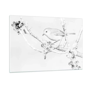 Schilderen op glas - Winterochtend - 120x80 cm