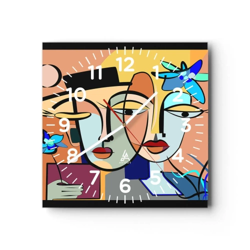 Wandklok - Klok - Picasso's randez-vous - 40x40 cm