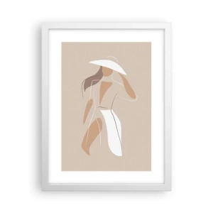 Poster in een witte lijst - Mode is leuk - 30x40 cm