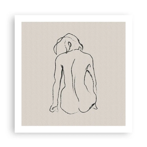 Poster - Naakt meisje - 60x60 cm