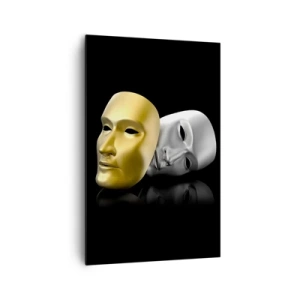 Schilderen op canvas - Het leven is theater - 80x120 cm