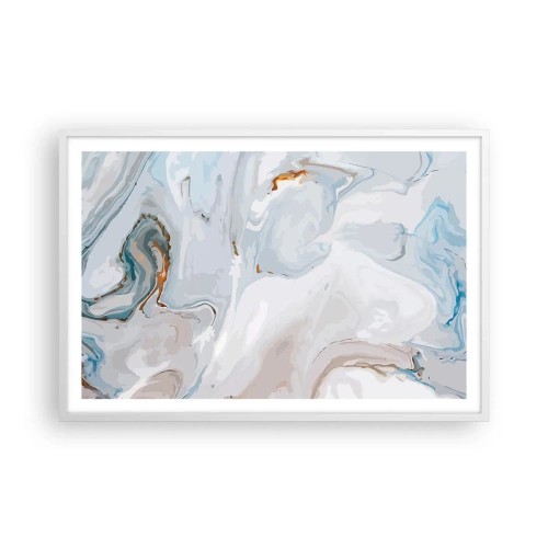 Poster in een witte lijst - Het wit is verheven - 91x61 cm