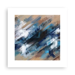 Poster - Op een blauwe diagonaal - 30x30 cm
