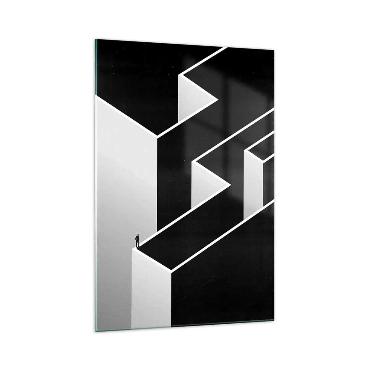 Schilderen op glas - Eenzaamheid op de top - 70x100 cm