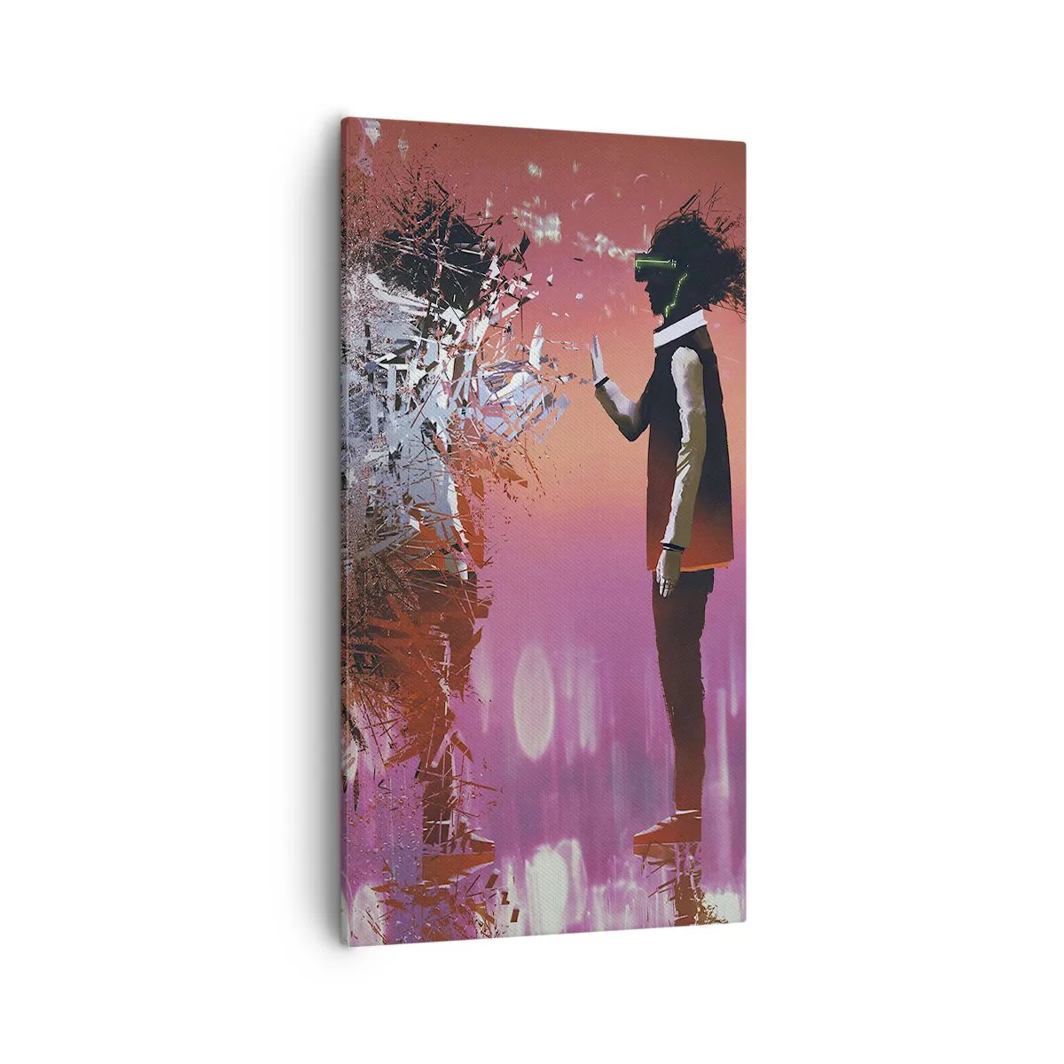 Schilderen op canvas - Kun je naar jezelf kijken? - 55x100 cm