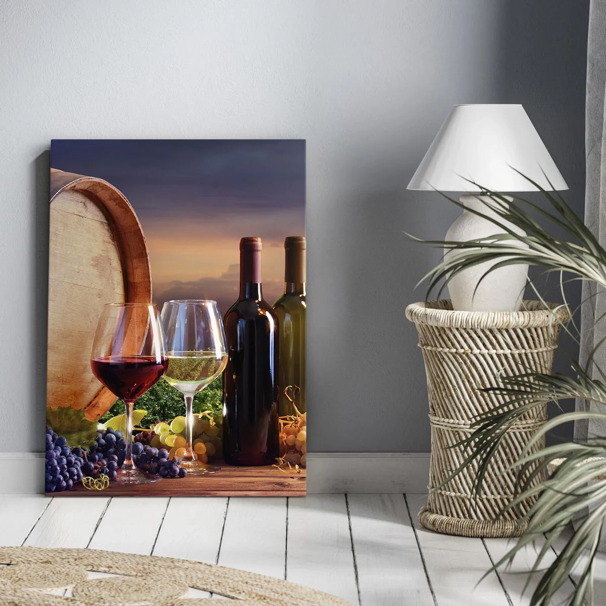 Schilderen op canvas - Het leven smaakt hier - 70x100 cm