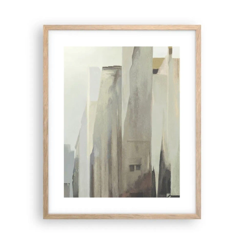 Een poster in een licht eiken lijst - Droom over de stad - 40x50 cm