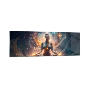 Schilderen op glas - Stroom van goede energie - 160x50 cm