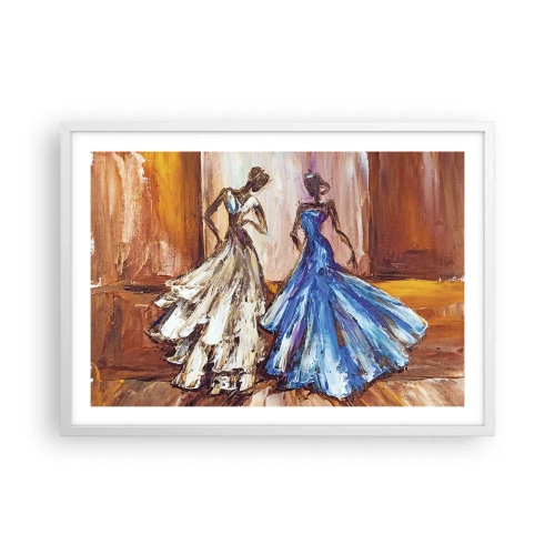 Poster in een witte lijst - Een dankbaar duo - 70x50 cm