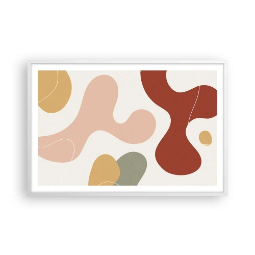 Poster in een witte lijst - Kronkels of krullen? - 91x61 cm