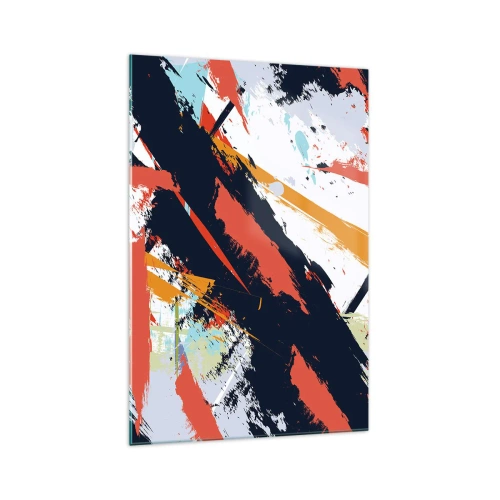 Schilderen op glas - Dynamische compositie - 70x100 cm