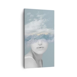 Schilderen op canvas - Met hoofd in de wolken - 45x80 cm
