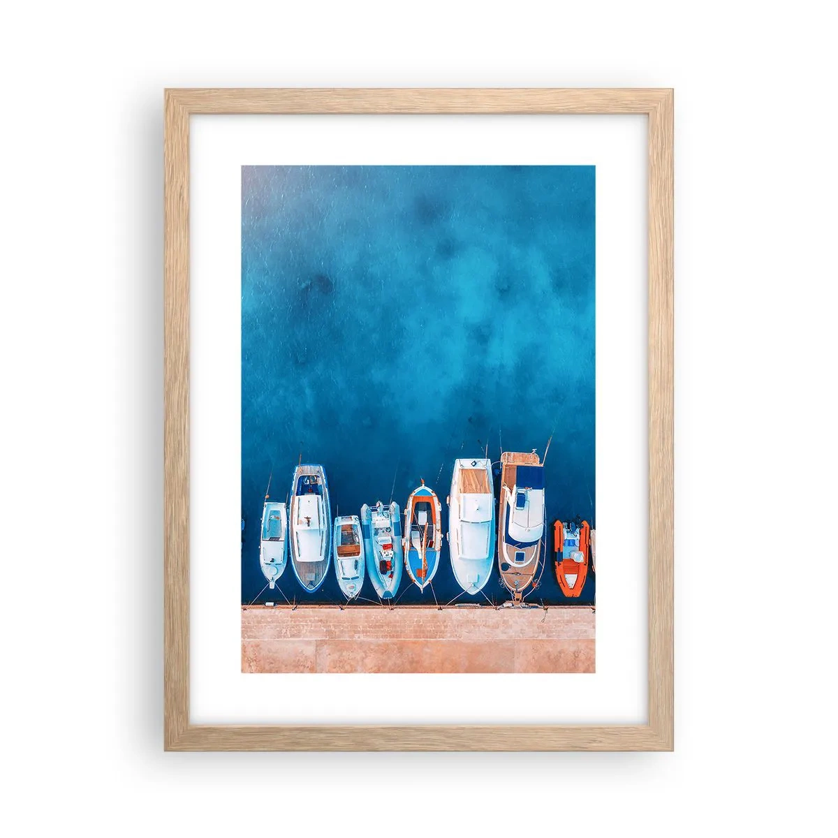 Een poster in een licht eiken lijst - In één rij - 30x40 cm