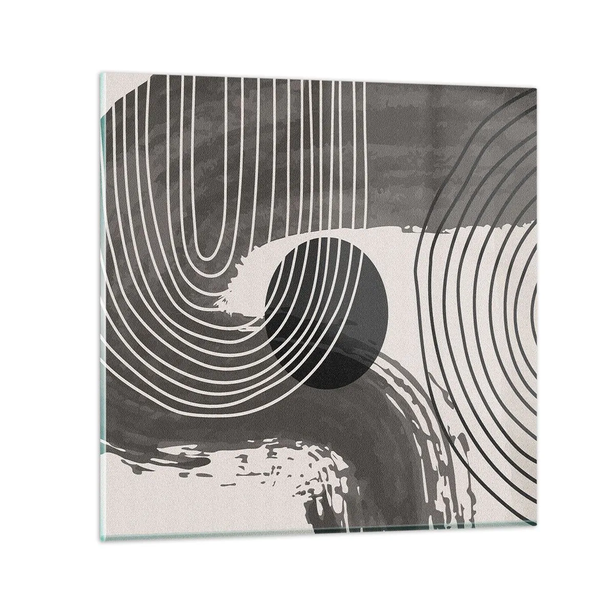 Schilderen op glas - Het ovaal wint - 30x30 cm