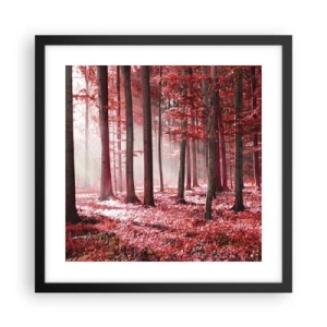Poster in een zwarte lijst - Rood is net zo mooi - 40x40 cm
