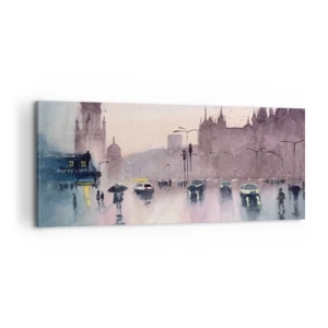 Schilderen op canvas - In de regenachtige nevel - 100x40 cm
