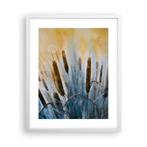 Poster in een witte lijst - De kou van het water, de hitte van de zon - 40x50 cm