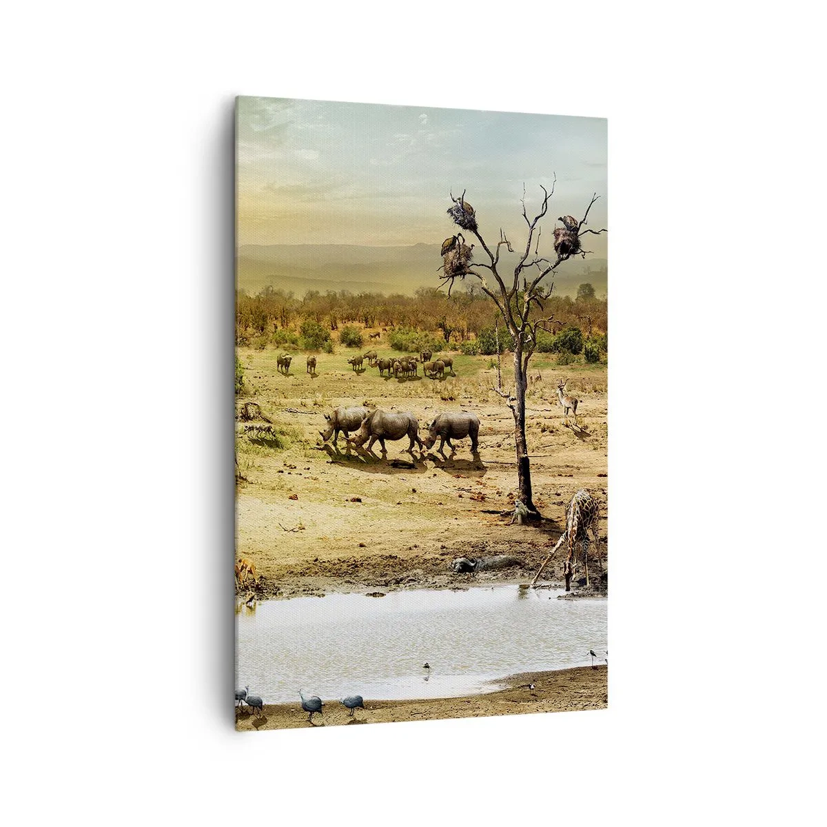 Schilderen op canvas - "Er stroomde een rivier uit Eden …" - 80x120 cm