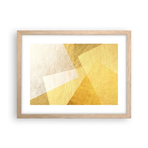 Een poster in een licht eiken lijst - Geometrie weer - 40x30 cm