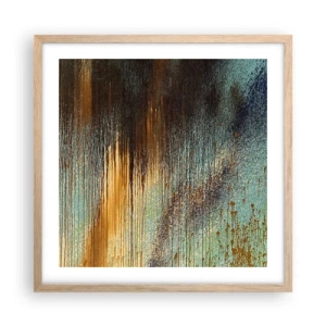 Een poster in een licht eiken lijst - Een niet toevallig kleurrijke compositie - 50x50 cm