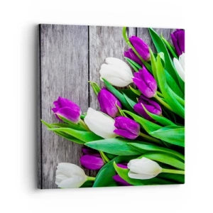 Schilderen op canvas - Op de dag van een voorjaarsvakantie - 30x30 cm