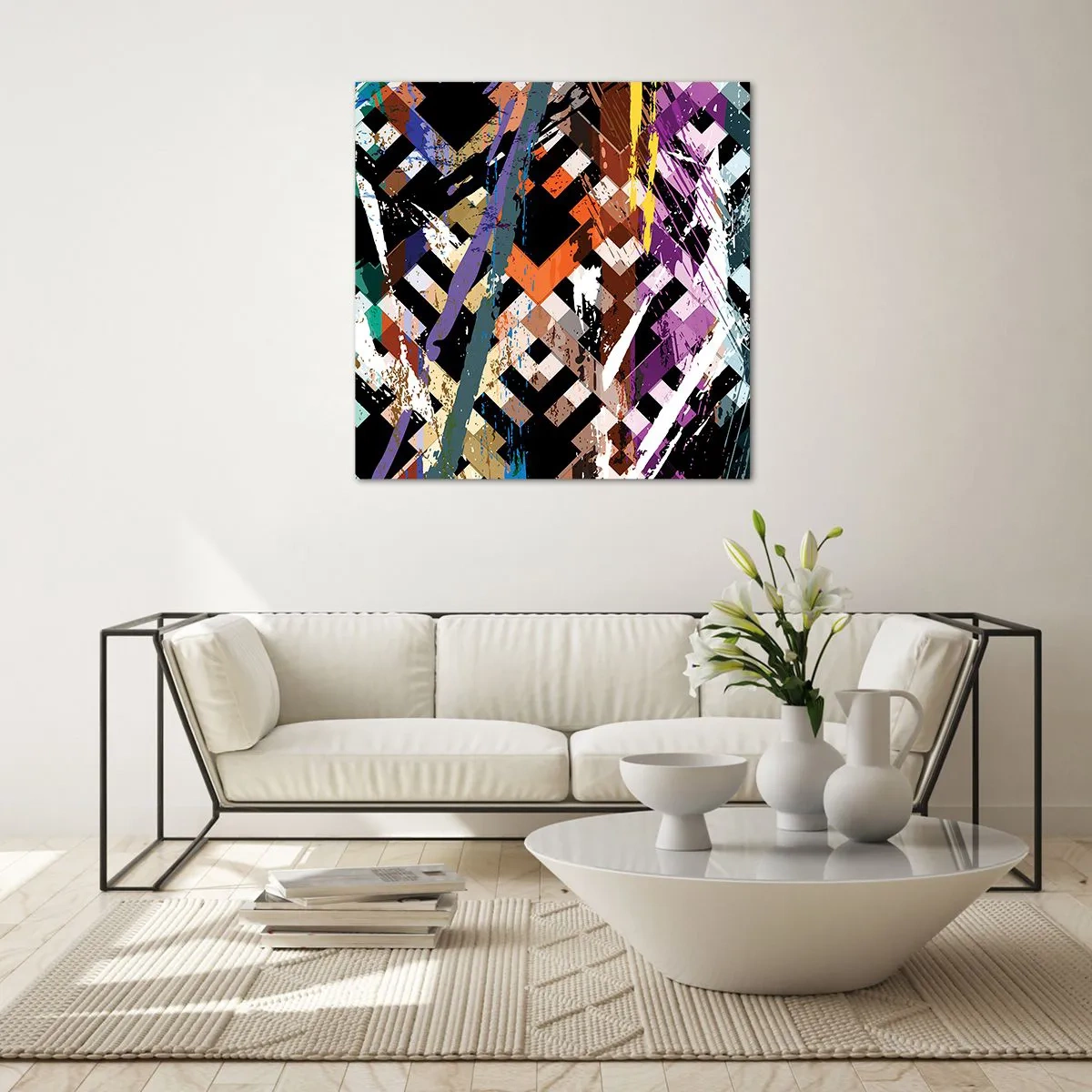 Schilderen op glas - Tot de tweede macht verheven - 40x40 cm