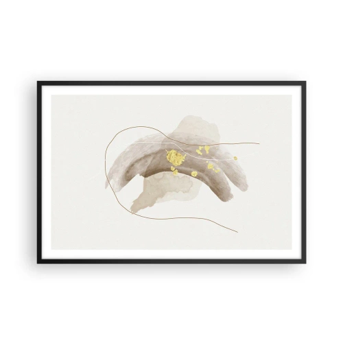 Poster in een zwarte lijst - Ontmoet in de ruimte - 91x61 cm