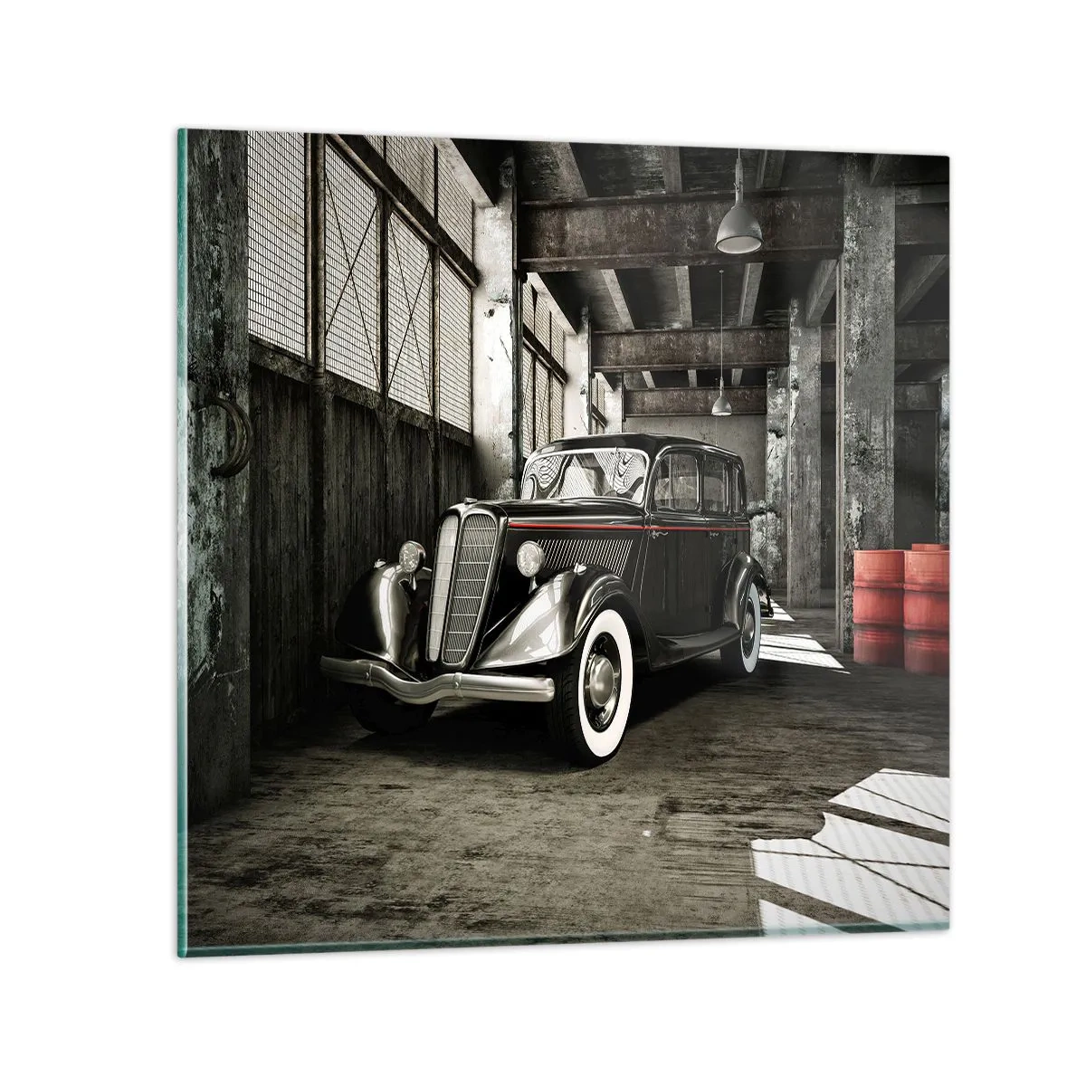 Schilderen op glas - De eeuwige elegantie van de jaren 30 - 60x60 cm