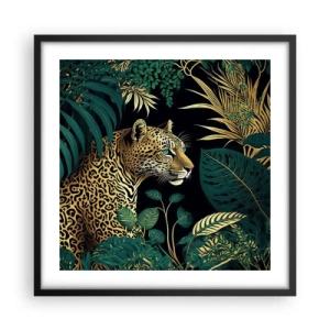 Poster in een zwarte lijst - Een gastheer in de jungle - 50x50 cm