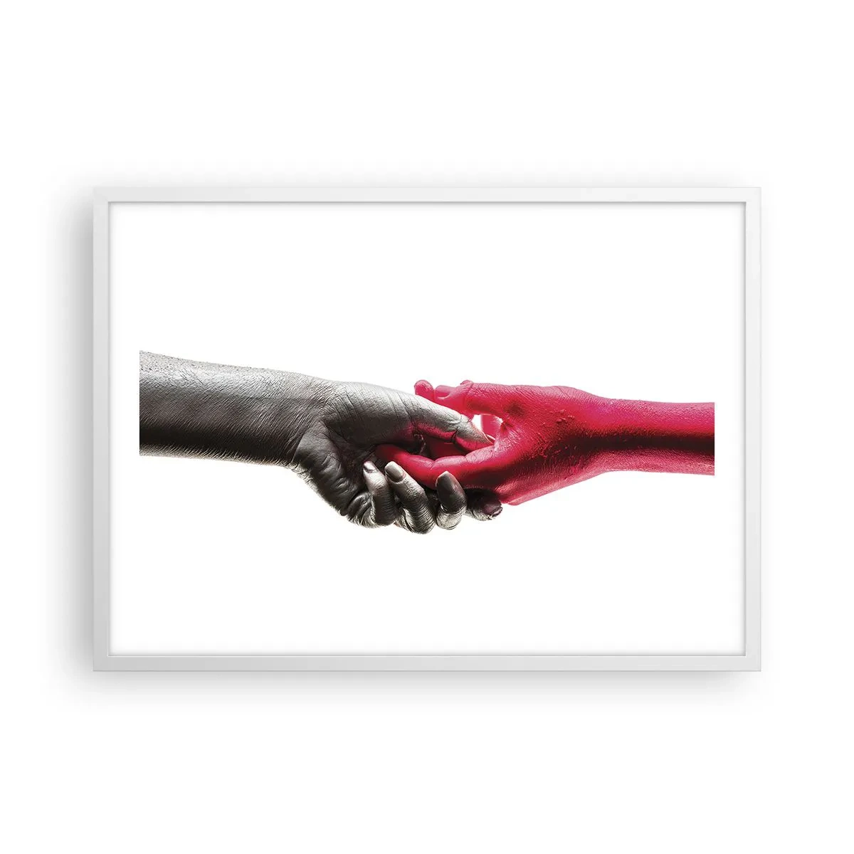 Poster in een witte lijst - Samen, hoewel anders - 70x50 cm