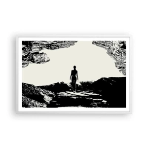 Poster in een witte lijst - Een nieuwe kijk - 91x61 cm