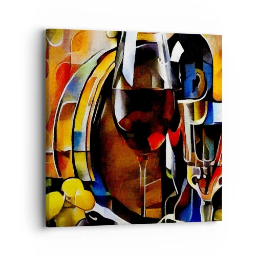 Schilderen op canvas - En de wereld krijgt kleuren - 40x40 cm