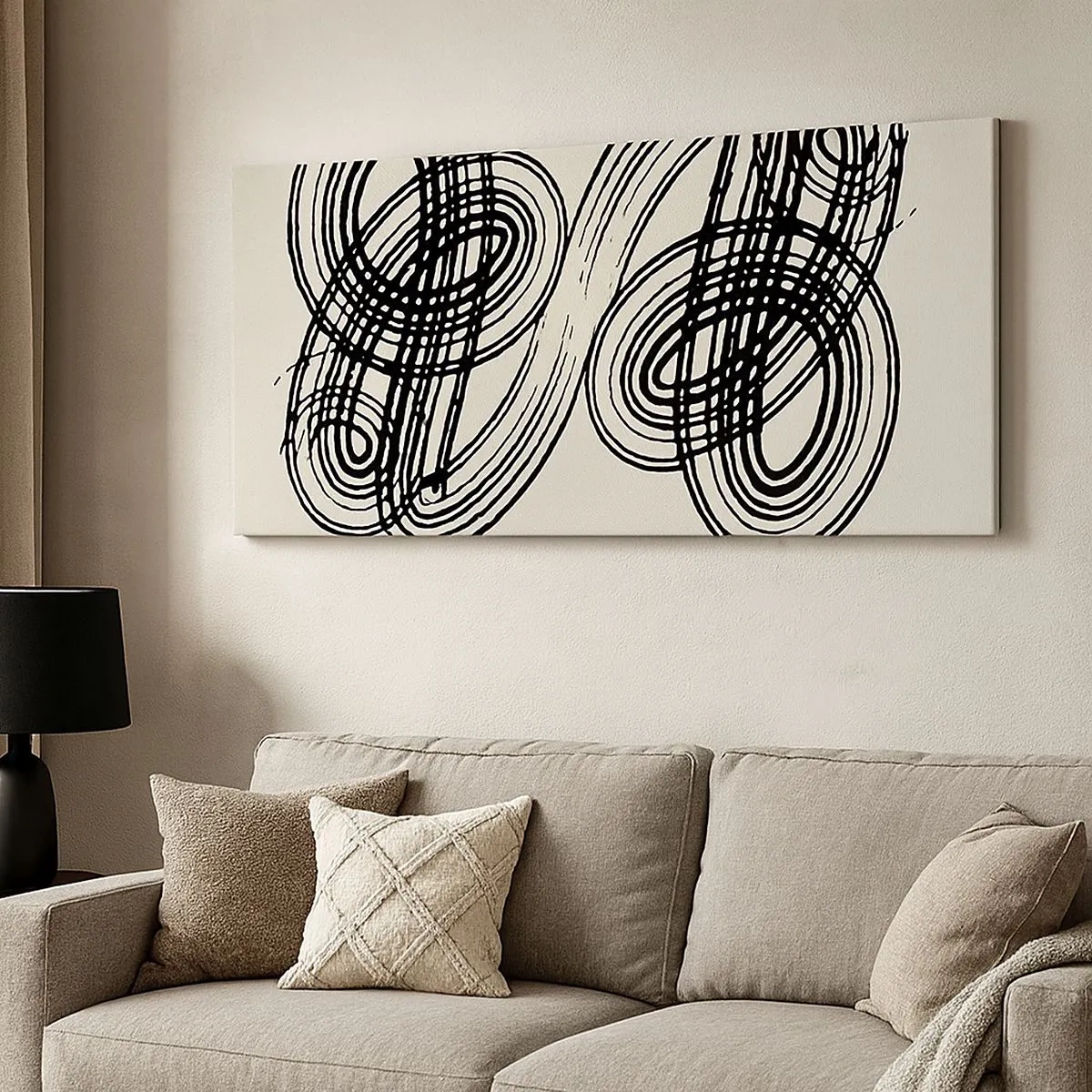 Schilderen op canvas - Het kwam er spontaan uit - 100x40 cm