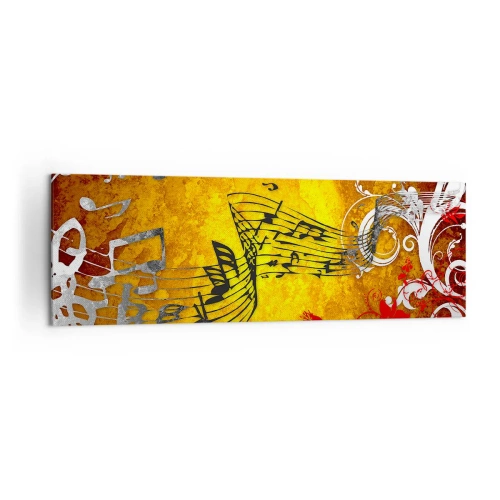Schilderen op canvas - Laat de muziek stromen - 160x50 cm