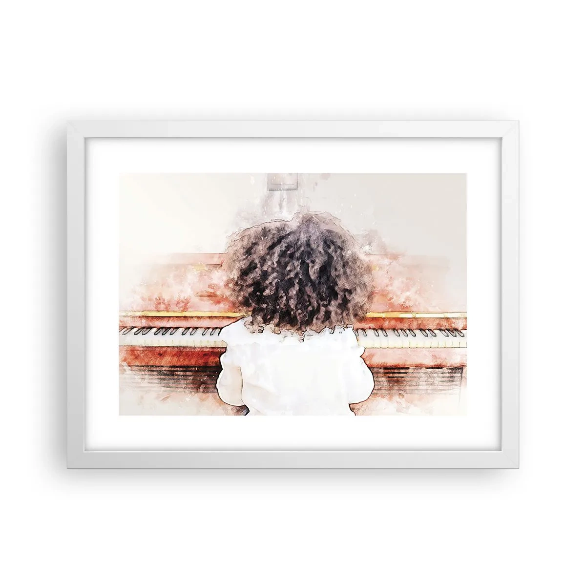 Poster in een witte lijst - In de nieuwe wereld - 40x30 cm