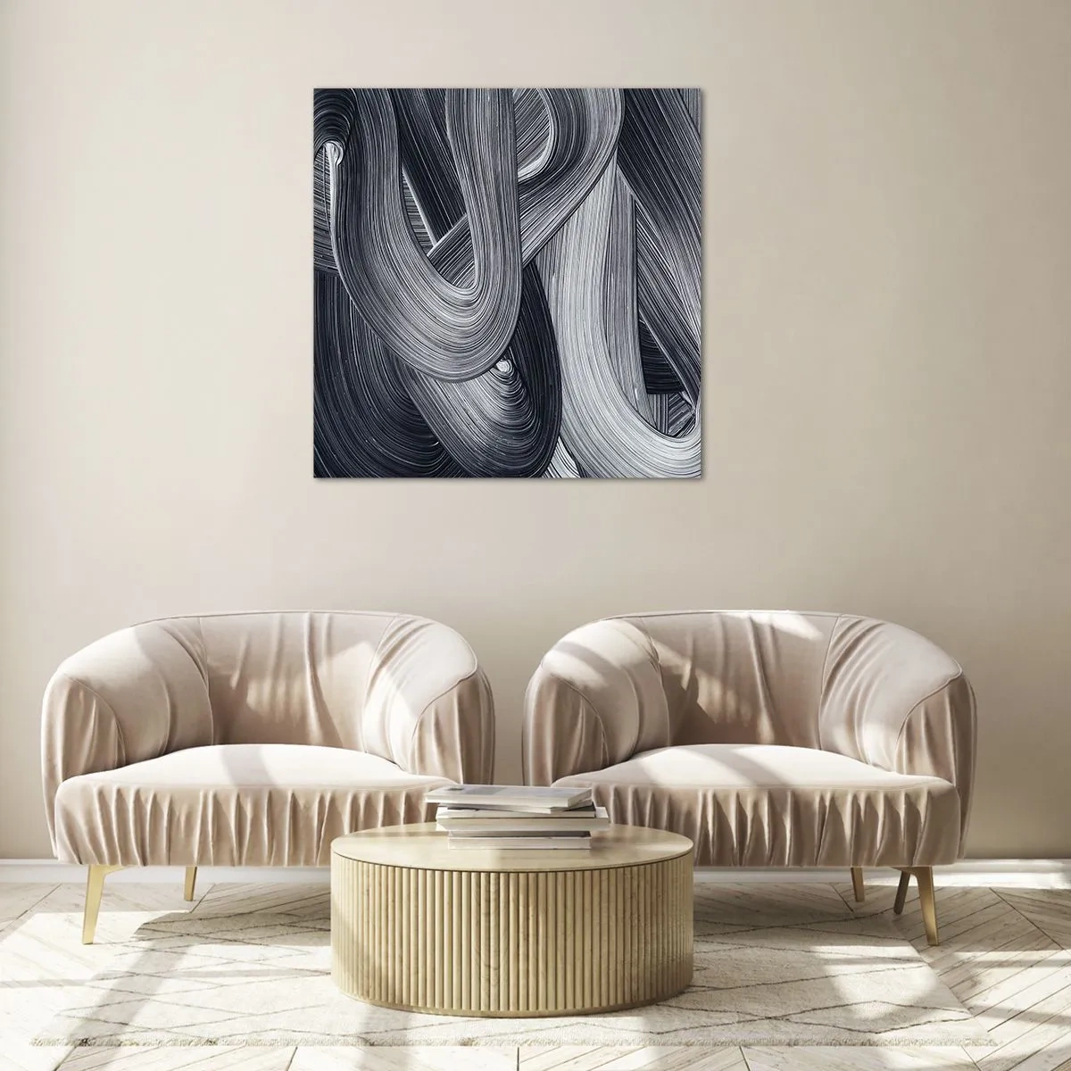 Schilderen op glas - De vloeibaarheid van de werkelijkheid - 50x50 cm