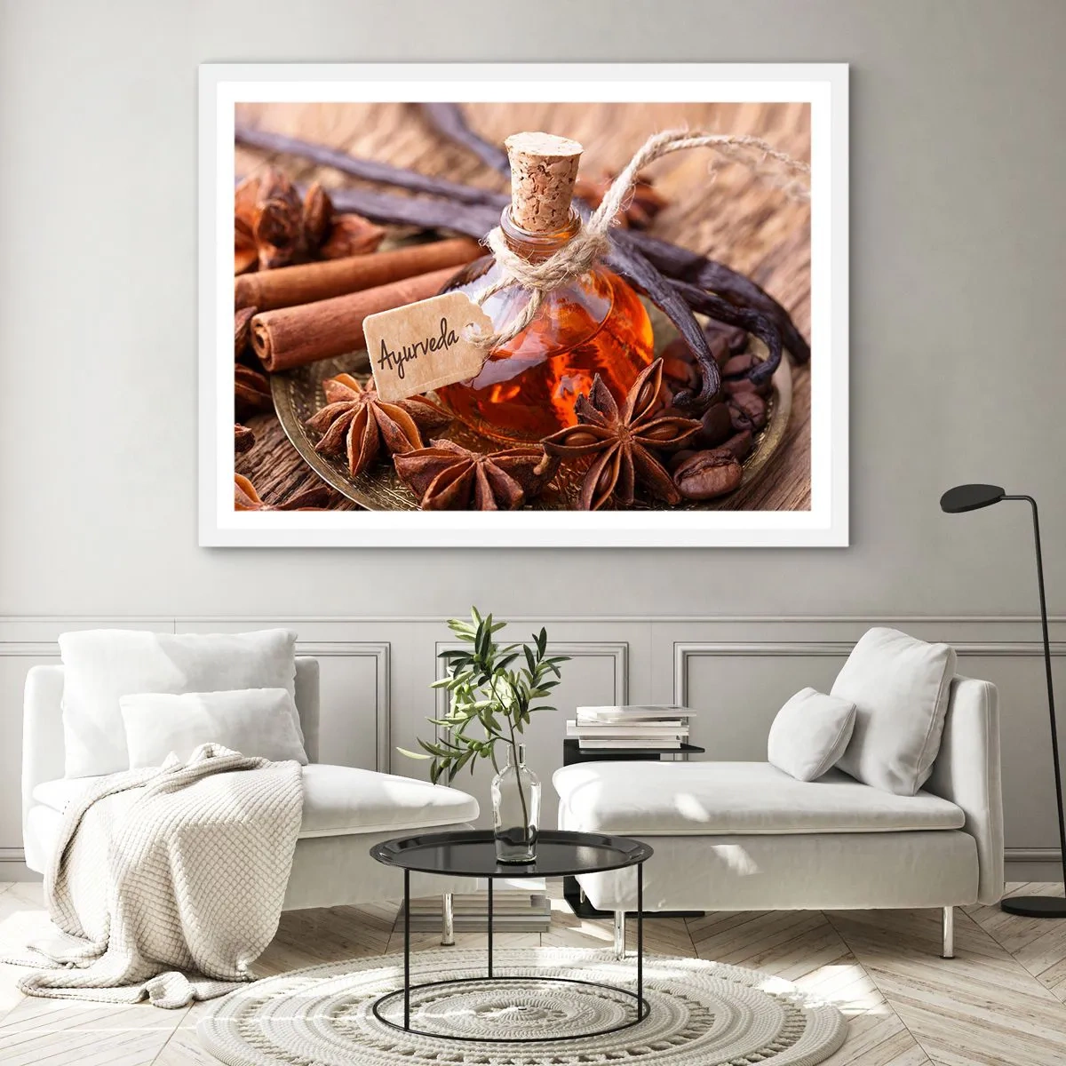Poster in een witte lijst - Naar de eenheid van lichaam en geest - 70x50 cm