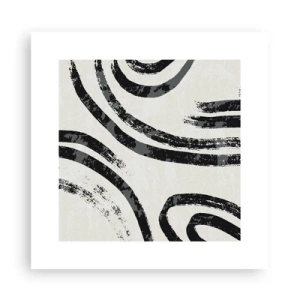 Poster - Half gestopt - 30x30 cm