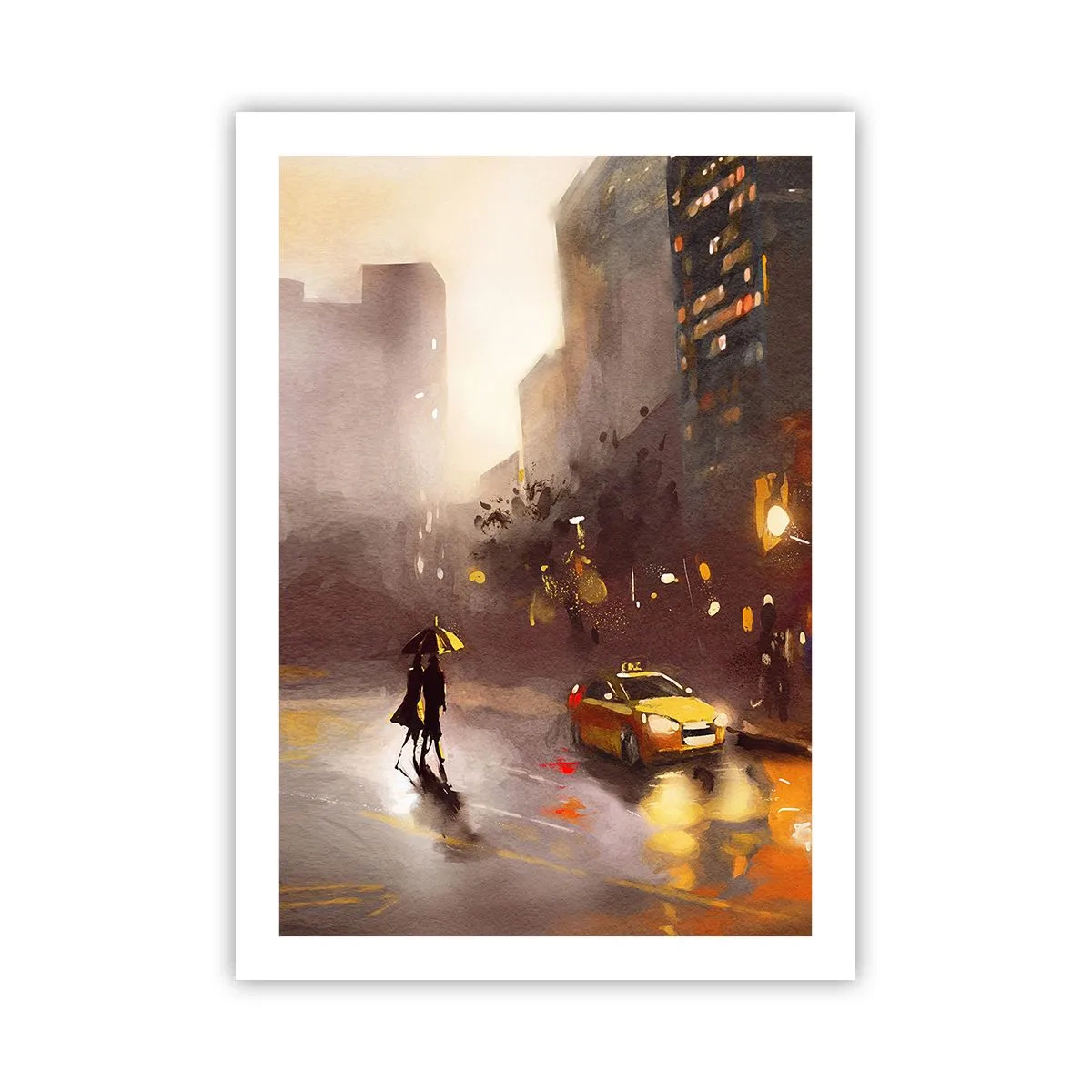 Poster - In de lichten van New York - 50x70 cm