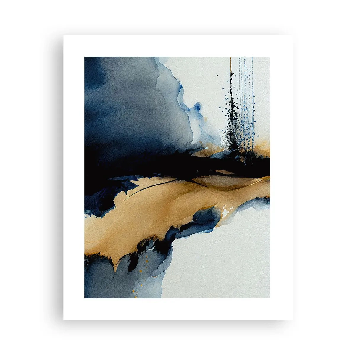 Poster - Achter het gordijn - 40x50 cm