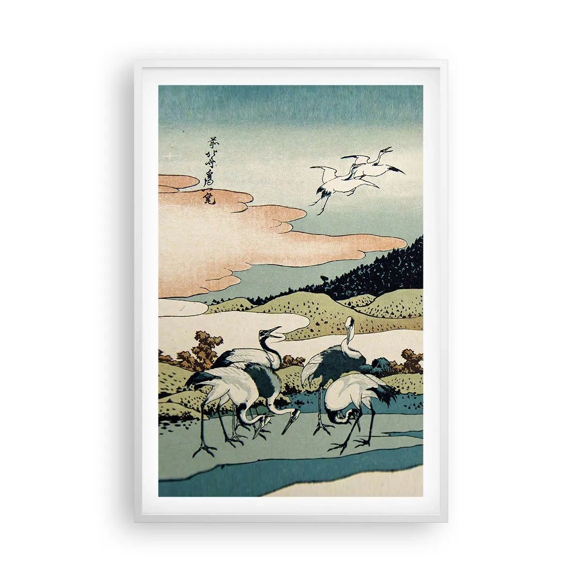 Poster in een witte lijst - In de Japanse geest - 61x91 cm