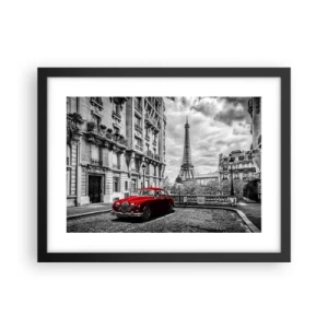 Poster in een zwarte lijst - Roofdier in de stad - 40x30 cm