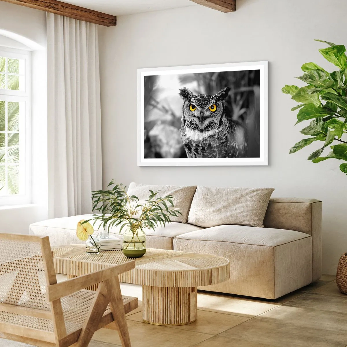 Poster in een witte lijst - Niets zal zich verbergen - 40x30 cm