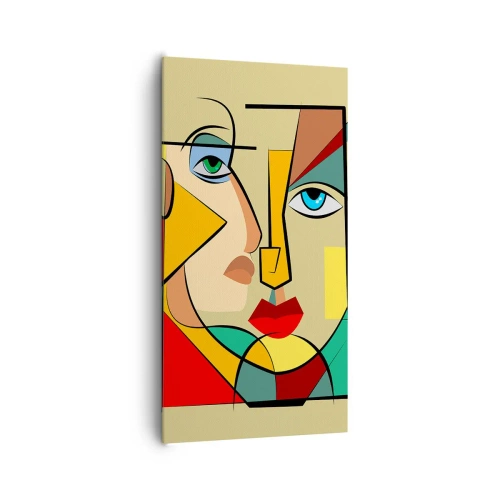 Schilderen op canvas - Bij elkaar passend paar - 65x120 cm