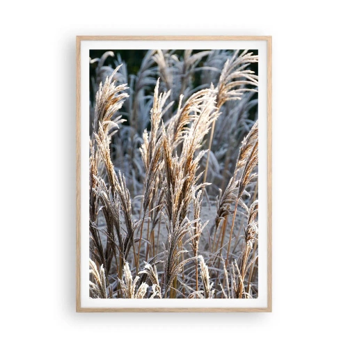 Een poster in een licht eiken lijst - Gekleed met vorst - 70x100 cm