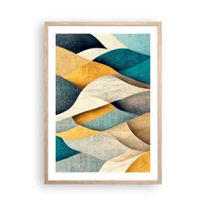 Een poster in een licht eiken lijst - Ritme en beweging - 50x70 cm